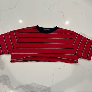 Red Cropped Brandy Melville Tee